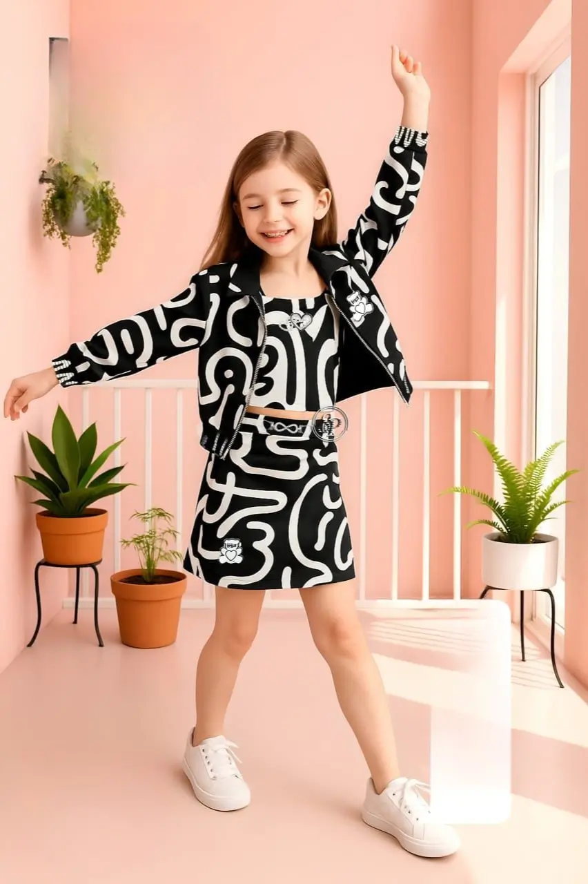 Blavck strips co-ordset