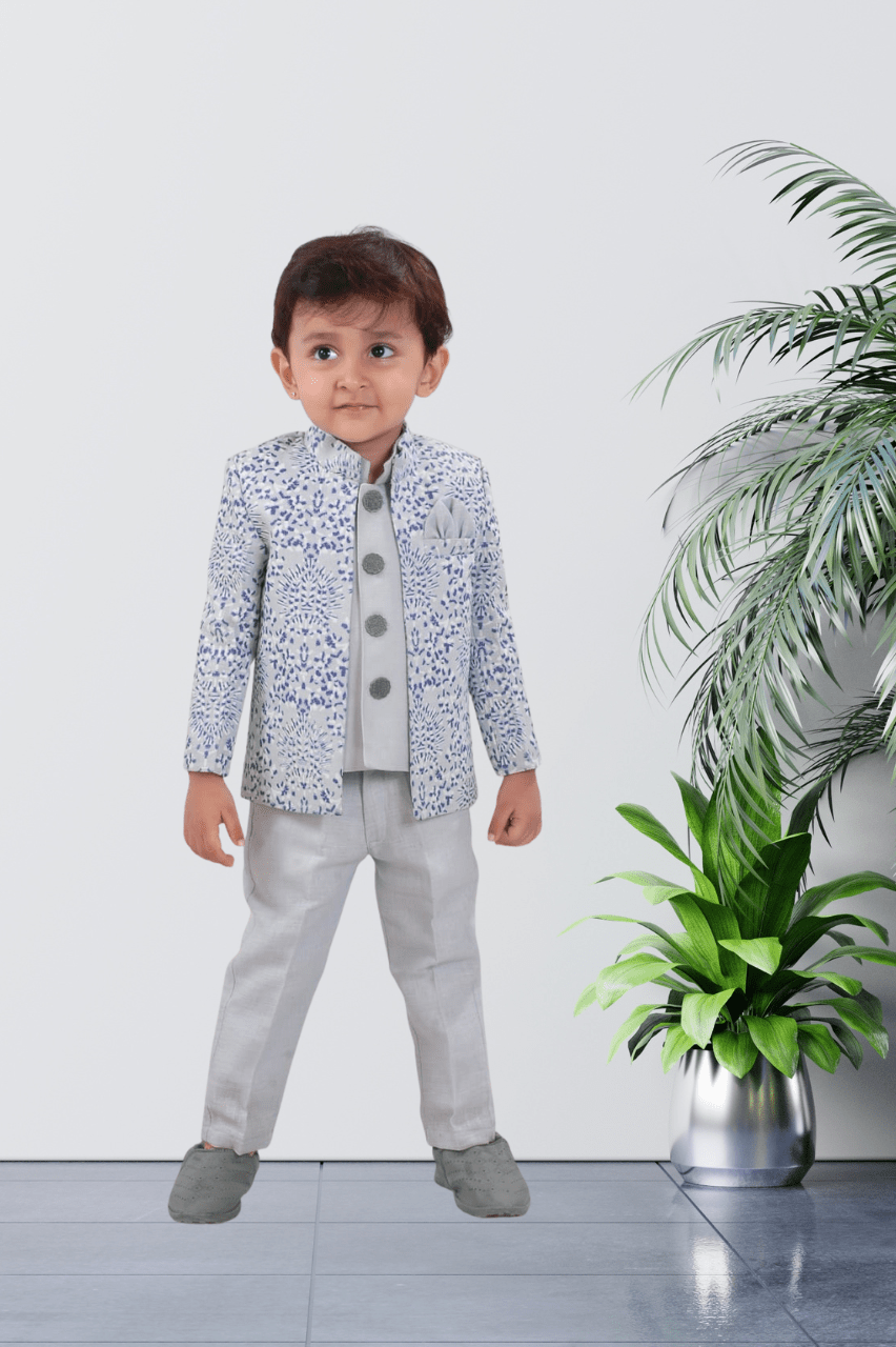 Boys premium mandarian collar coat